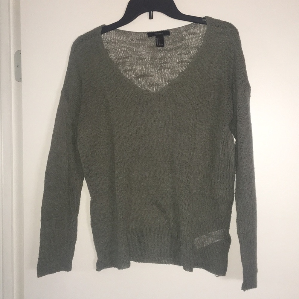 Forever 21 Army green sweater